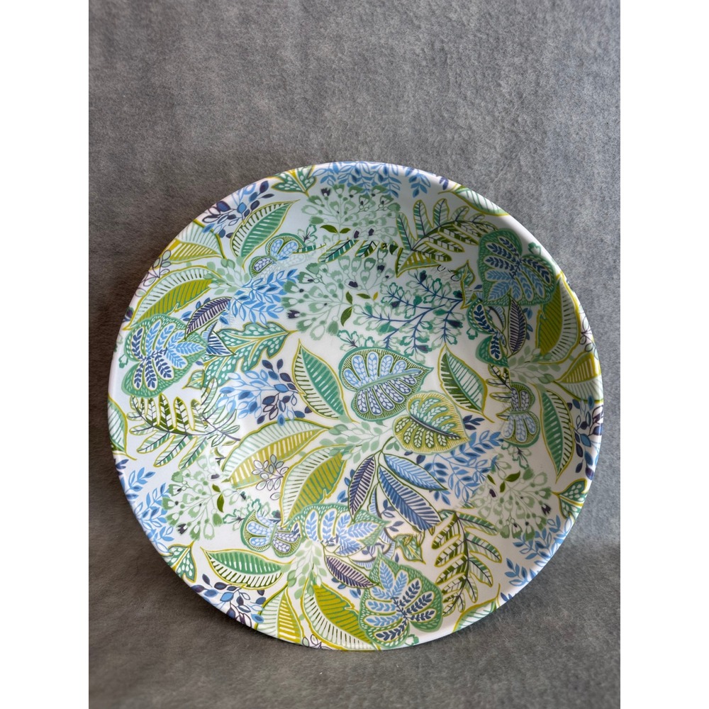 Tommy‎ Bahama Melamine Serving Bowls Set of 2 Tropical Floral 8" Blue Green